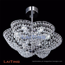 Lustre de cristal claro LED embutido teto luminária pendente lustre